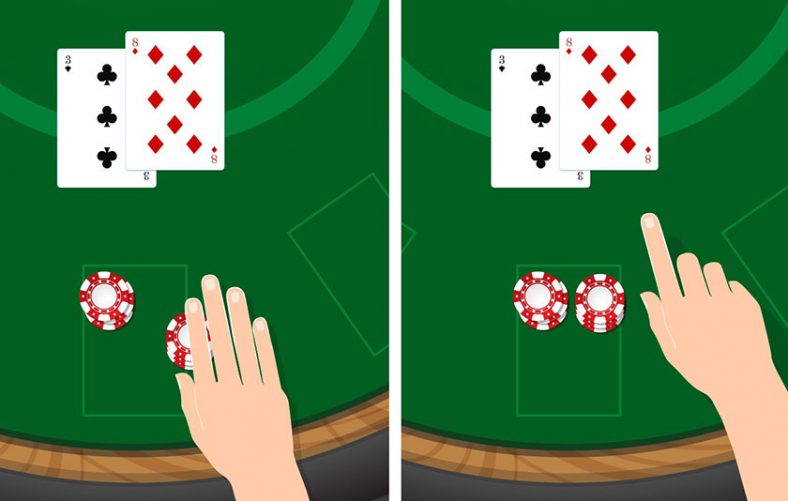 blackjack double down illustration