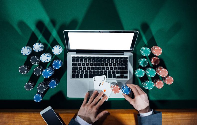 Casino Chips and Computer